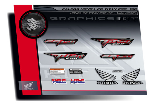 Calcos Honda Titan Cg 150  - Laminadas - Insignia Calcos