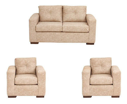 Living Franco 211 Cuero Auris Beige / Muebles América