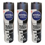 Pack X 3 Desodorante Nivea Men Black & White Invisible