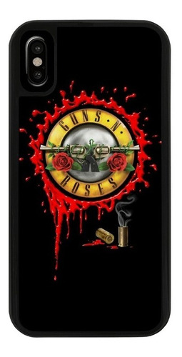 Funda Uso Rudo Tpu Para iPhone Guns And Roses Rock Moda 