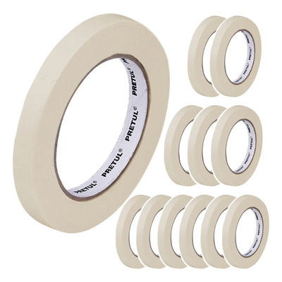 12 Cinta Masking Tape De 1\u002F2 X 50 M, Pretul 20668 | MercadoLibre