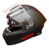 Casco Roda Cerrado Negro Mate Diseño Gp Certificado Course