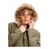 Campera Parka Mujer Importada Corderito Y Piel Alaska 2