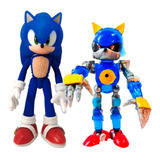Muñeco De Sonic Y Metal Sonic Luz Articulado 