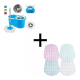 Trapeador Spin Mop Exprimidor+ Tapete Antideslizante De Baño