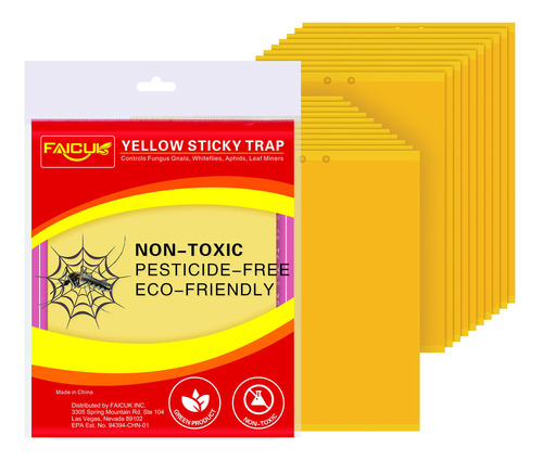 Trapro Trampas Adhesivas Amarillas Para Insectos Voladores,