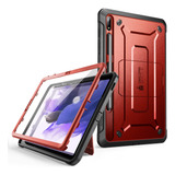 Funda Resistente Cuerpo Completo Para Samsung Tab S7 Fe Rojo