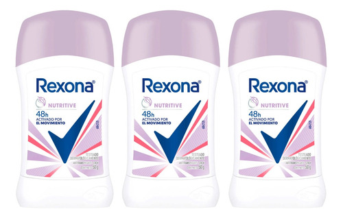 Rexona Nutritive 48h Activado Por El Movimien En Barra Kitx3