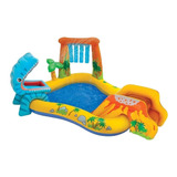 Piscina Inflable Centro De Juegos Dino Amarillo Intex