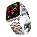 Pulseira Metal Para Apple Watch 41mm 40mm 38mm 3 Elos Links