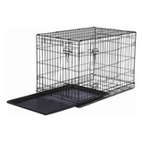 Jaula Crate Metálica Plegable Perro 2 Puertas 91×60×66 (36in