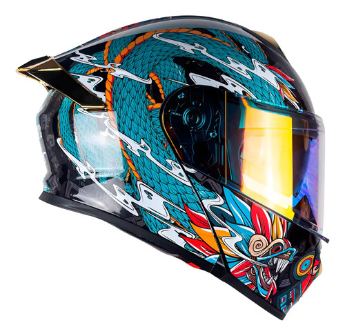 Casco Para Moto Kov Thunder Quetzalcoatl Vision Nocturna Dot | Meses sin interés