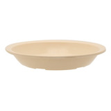 12 Platos Soperos Melamina Blanca Restaurante 400 Ml Vencort Color Beige Plato Sopero 18 Cm