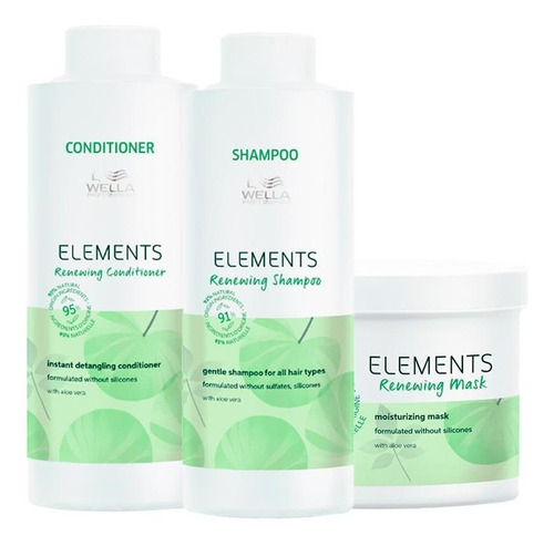 Kit Hidr Wella Pro Elements Renewing-sh E Cond E Másc500ml