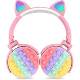 Headphone Infantil Pop It Gato Gatinha A Pronta Entrega