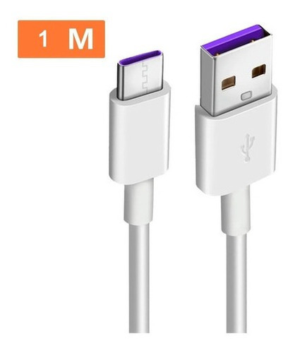 Cable Tipo Usb-c 2a Super Carga Reforzado Huawei 1 Metro