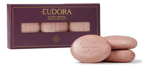 Eudora Velvet Cristal Kit Presente Mães Sabonete Barra 3x85g