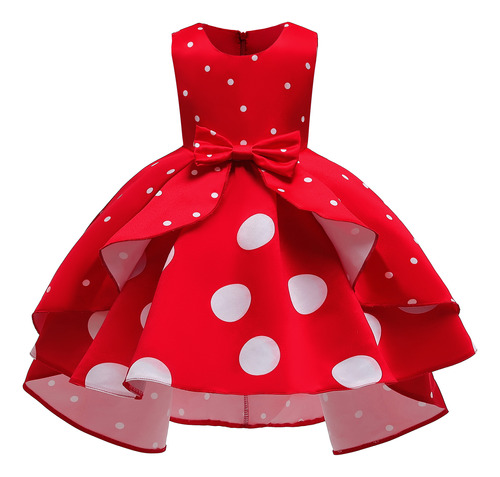 Children's Polo Dot Print Princess Dress