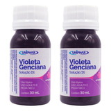  Kit Com 2 Violeta Genciana Solução 1% 30ml Cada Uniphar