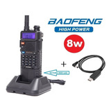 8w Radio Baofeng Uv-5r Batería 3800 Mah + Cable De Carga Usb