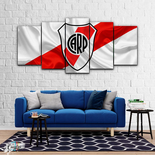 Cuadro River Plate Moderno Decorativo Mosaico Futbol