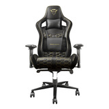 Silla De Escritorio Trust Gxt 712 Resto Pro Gamer Ergonómica  Negra Con Tapizado De Cuero Sintético