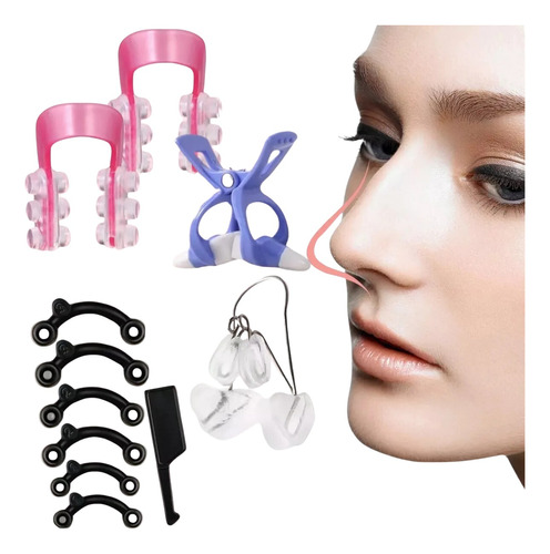 Set Respingadores Nariz Corrector Nasal/ Clip Nariz/ 10pz F