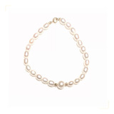 Pulseira Ouro 18k Pérola Natural 16cm 17cm Festa Natal Biwa