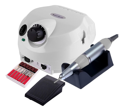 Micromotor D&z Nail Drill 30.000rpm Bivolt Porquinho Rosa Cor Branco 110v/220v (bivolt)