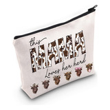 Piel De Vaca Mama Loves Herherd Maquillaje Bolsa Regalo High