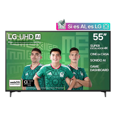 Pantalla 55 pulgadas LG UHD AI UA75 4K SMART TV 2025 55UA7500PSA | Meses sin interés