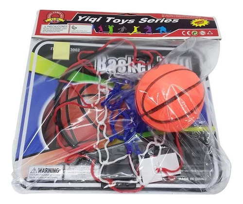 Aro De Basquet Plastico Tablero Carton + Pelota - Del Tomate