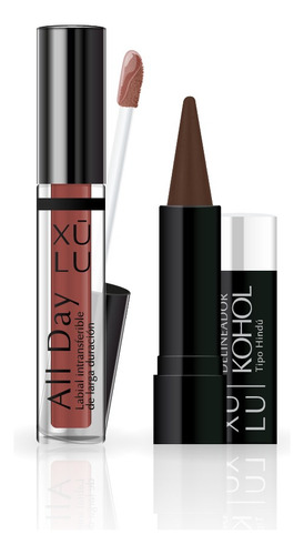 Lip Combo Kohol Marron + Labial All Day Xulu