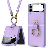 Funda Para Samsung Galaxy Z Flip 3 5g | Violeta / Anillo