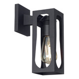 Lampara Aplique De Pared Farol 1 Luz E27 Fano Ferrolux Negro