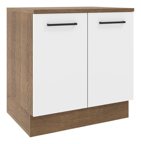 Mueble De Cocina Madesa Agata 80 Cm 2 Puertas Marron/blanco