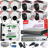 Cámaras De Seguridad 1080p Dahua Dvr 16ch + 8 Cámaras Audio