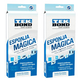 Esponja Mágica Multiuso Limpeza Pesada Tek Bond Kit 6 Unid