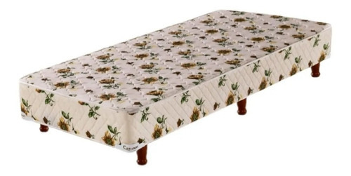 Base De Cama De Madera Cannon Tropical 1 Plaza 80x190x21 Color Blanco