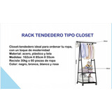 Closet Tendedero Perchero Rack Doble Ropa Con Llantas