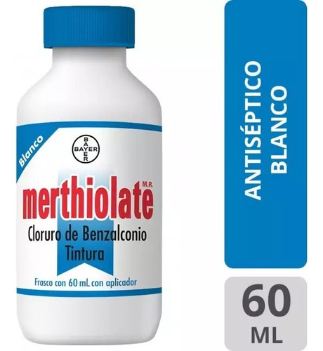 Merthiolate Antiséptico Blanco 60 Ml