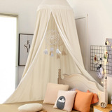 Kishome Toldo Para Cama Infantil Para Ninas, Toldo Beige Par