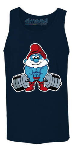 Tank Top Gym Caballero Papá Pitufo Todas Las Tallas