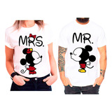 Polera Duo Parejas Día De Los Enamorados Mickey Y Minnie 104