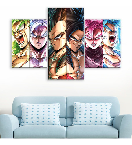 Cuadros Dragon Ball Personajes - Segmentado 90x60cm