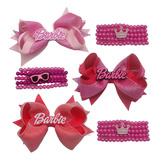 Kit Luxo Laço Com Pulseiras Adulto Infantil Barbie Princesas