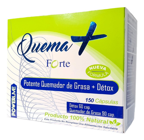 Quema+ Forte Quemador De Grasa + Detox Producto 100% Natural