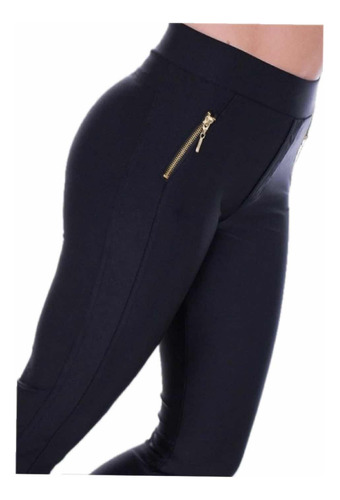 Calça Legging Montaria Cintura Alta Feminina Brilhosa K2b