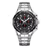 Reloj Deportivo Wwoor 8868 Hombre Cronografo Acero Waterproo