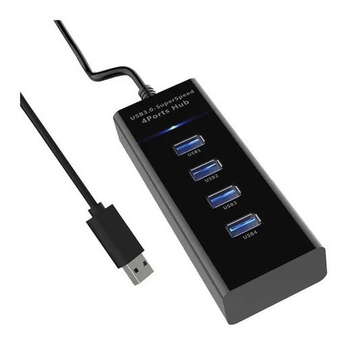 Hub 4 Multi Puertos Usb 3.0 Con Luz Compacto Portatil 